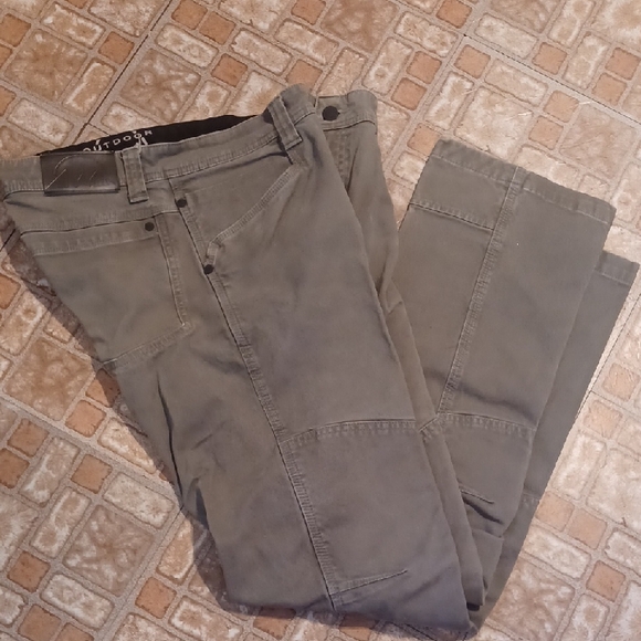 Wrangler Outdoor  Men's Cargo Pants in Gray Double Knee 34x32 - Picture 1 of 8